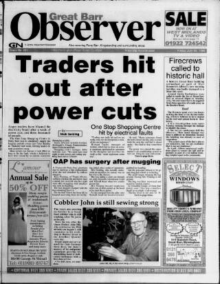 cover page of Great Barr Observer published on July 30, 1999