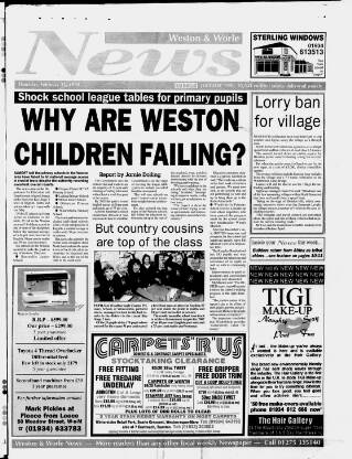 cover page of Weston & Worle News published on February 25, 1999