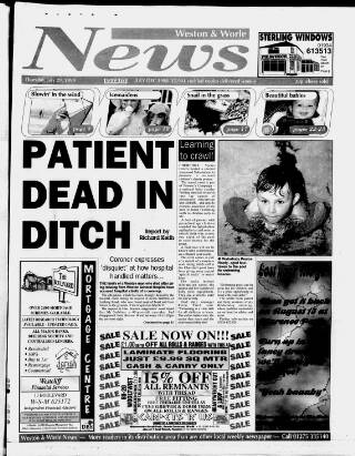 cover page of Weston & Worle News published on July 29, 1999