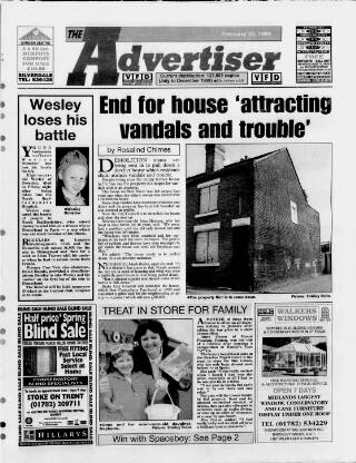 cover page of Potteries Advertiser published on February 25, 1999