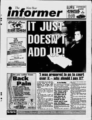 cover page of Ruislip & Northwood Informer published on December 30, 1998