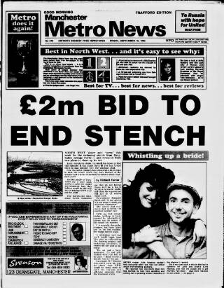 cover page of Manchester Metro News published on September 18, 1992