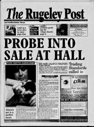 cover page of Rugeley Post published on September 18, 1997