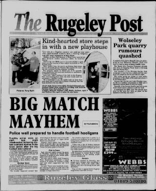 cover page of Rugeley Post published on November 18, 1999