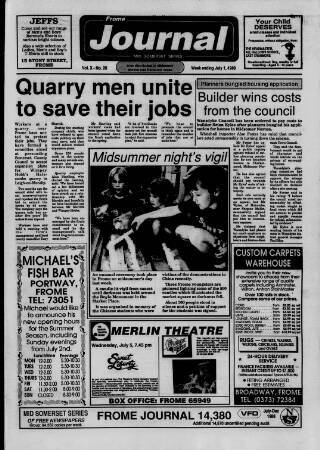 cover page of Frome Journal published on July 1, 1989