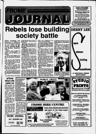 cover page of Frome Journal published on May 26, 1990