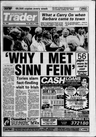 cover page of Burton Trader published on July 6, 1988