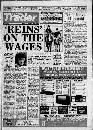 cover page of Burton Trader published on November 30, 1988