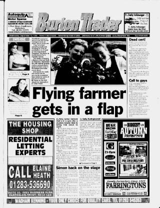 cover page of Burton Trader published on September 18, 1996