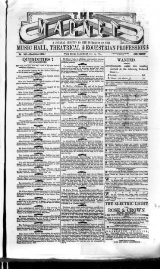 cover page of Magnet (Leeds) published on November 15, 1884