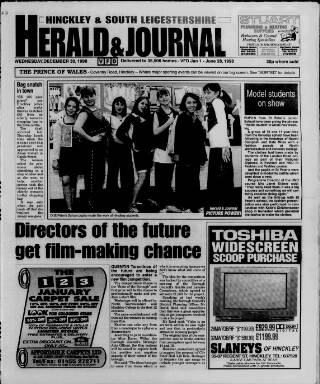 cover page of Hinckley Herald & Journal published on December 30, 1998