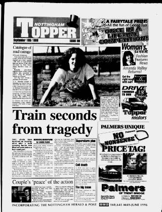 cover page of Nottingham & Long Eaton Topper published on September 18, 1996
