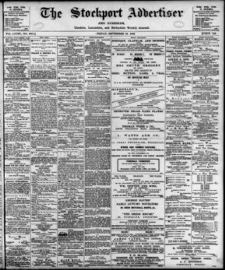cover page of Stockport Advertiser and Guardian published on September 18, 1896