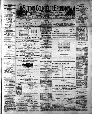cover page of Sutton Coldfield and Erdington Mercury published on July 6, 1901