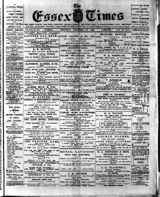 cover page of Essex Times published on December 30, 1905