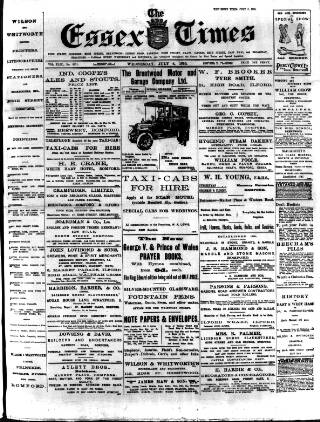 cover page of Essex Times published on July 6, 1910