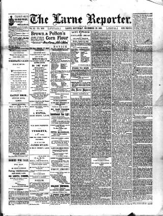 cover page of Larne Reporter and Northern Counties Advertiser published on December 30, 1893