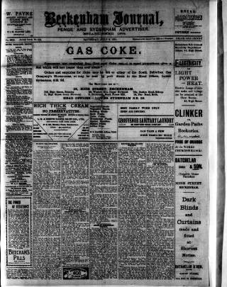 cover page of Beckenham Journal published on July 6, 1918