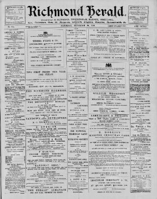 cover page of Richmond Herald published on November 30, 1901