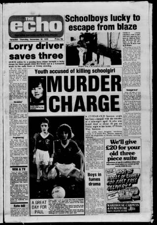 cover page of Haverhill Echo published on November 30, 1978