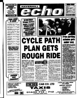 cover page of Haverhill Echo published on September 18, 1997