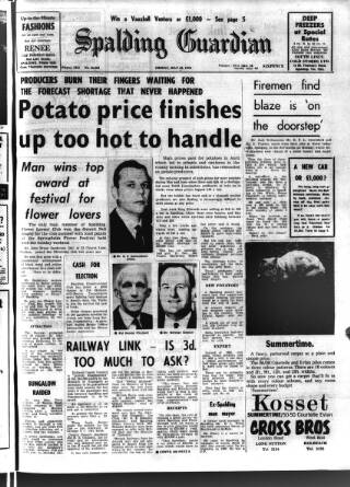 cover page of Spalding Guardian published on May 29, 1970