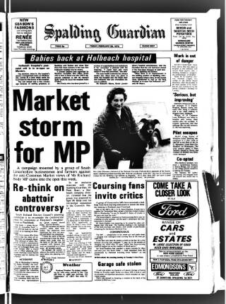 cover page of Spalding Guardian published on February 28, 1975