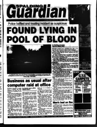 cover page of Spalding Guardian published on November 15, 1996