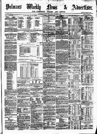 cover page of Pulman's Weekly News and Advertiser published on December 30, 1873