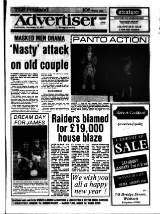 cover page of Fenland Citizen published on December 30, 1987