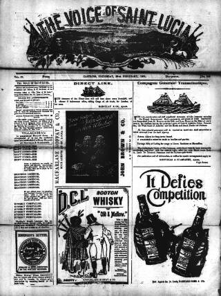 cover page of Voice of St. Lucia published on February 28, 1901