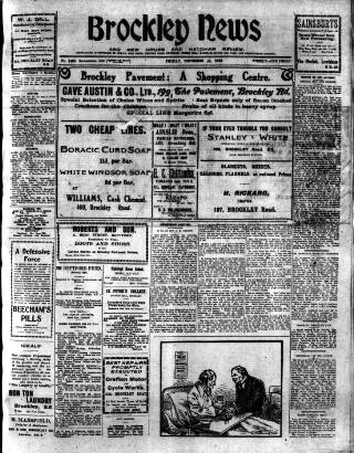 cover page of Brockley News published on December 30, 1921