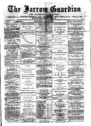 cover page of Jarrow Guardian and Tyneside Reporter published on July 6, 1872