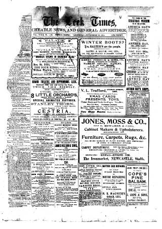 cover page of Leek Times published on November 30, 1912