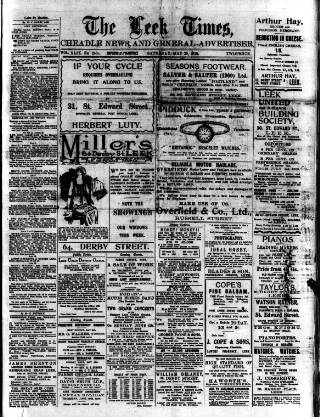 cover page of Leek Times published on May 29, 1920