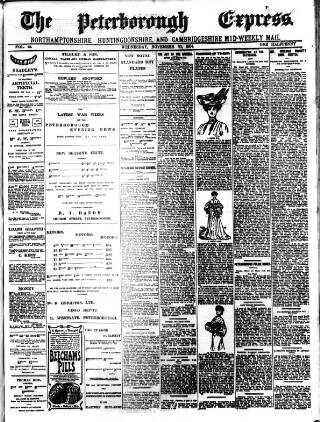 cover page of Peterborough Express published on November 30, 1904