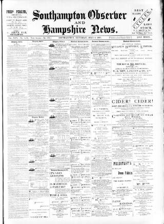 cover page of Southampton Observer and Hampshire News published on July 6, 1895