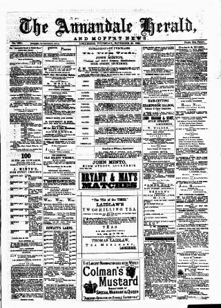 cover page of Annandale Herald and Moffat News published on November 30, 1882