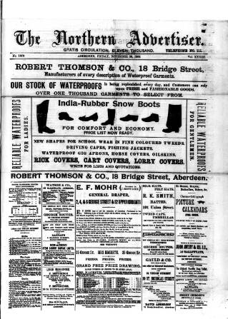 cover page of Northern Advertiser (Aberdeen) published on November 30, 1888