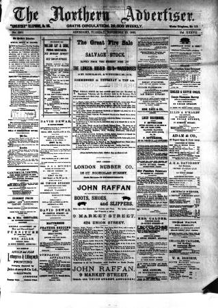 cover page of Northern Advertiser (Aberdeen) published on November 15, 1892