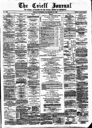 cover page of Crieff Journal published on November 30, 1883