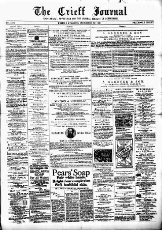 cover page of Crieff Journal published on December 30, 1887