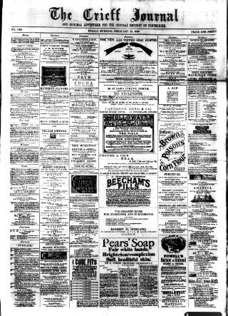 cover page of Crieff Journal published on February 28, 1890