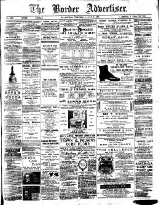 cover page of Border Advertiser published on July 6, 1892