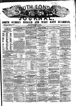 cover page of South London Journal published on July 6, 1861