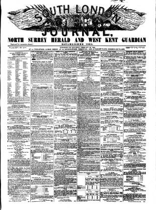 cover page of South London Journal published on February 28, 1863