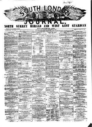 cover page of South London Journal published on December 30, 1865