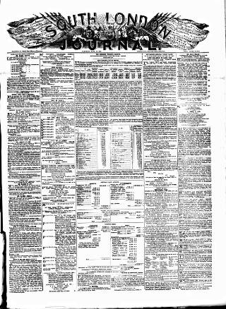 cover page of South London Journal published on September 16, 1893