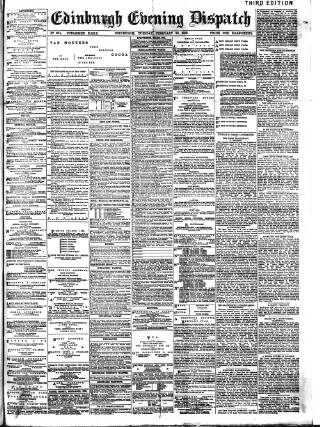 cover page of Edinburgh Evening Dispatch published on February 28, 1888