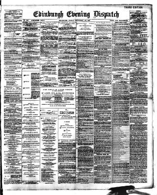 cover page of Edinburgh Evening Dispatch published on September 18, 1891